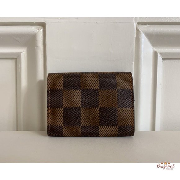 Authentic Louis Vuitton Brown Damier Ebene Coated Canvas Square Cufflinks Case - Picture 3 of 13